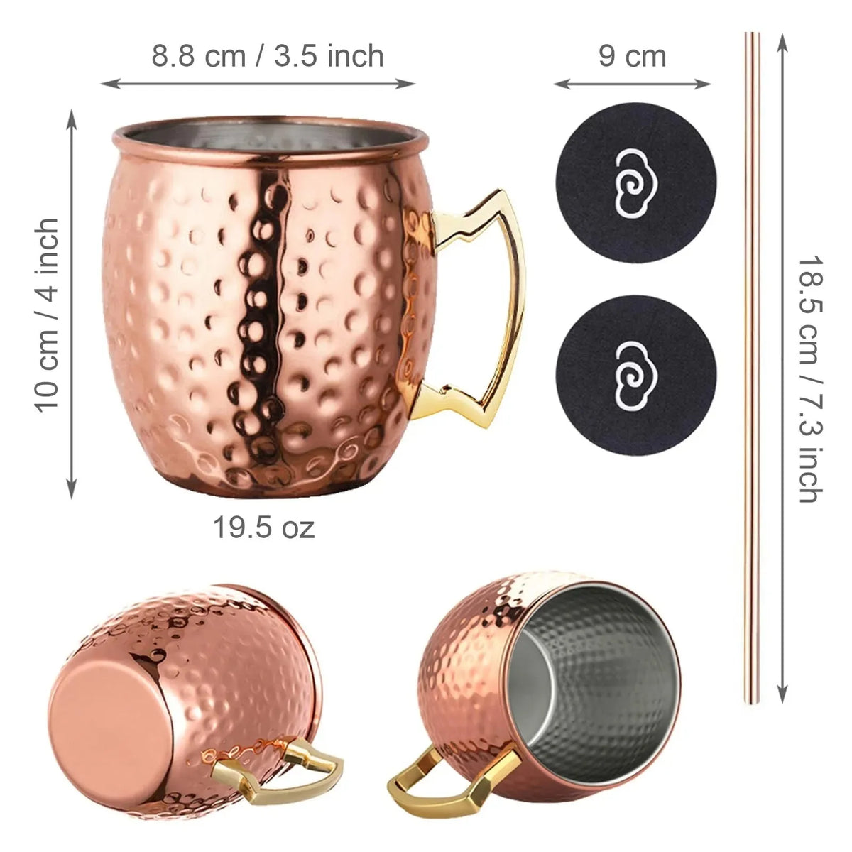 Stainless Steel Copper Plated Mug-beer/cocktail/coffee drinkware